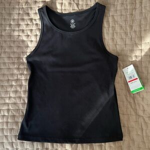 GIAM Black Yoga Ribbed Tank Top size small